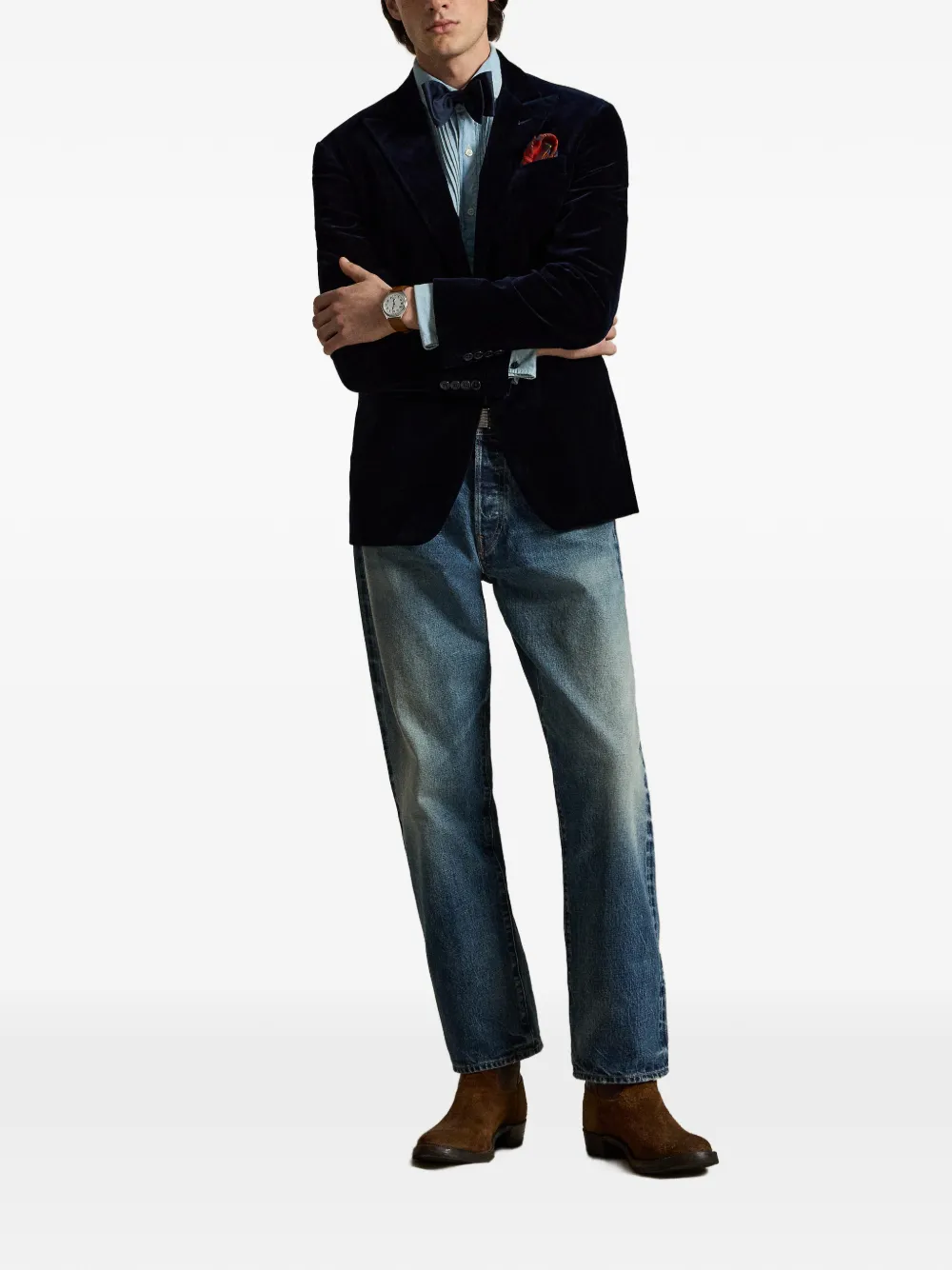 Polo Ralph Lauren Fairbanks fluwelen blazer Blauw