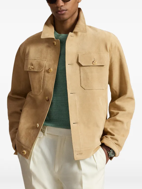 Polo Ralph Lauren Suede button-up Jacket | Neutrals | FARFETCH