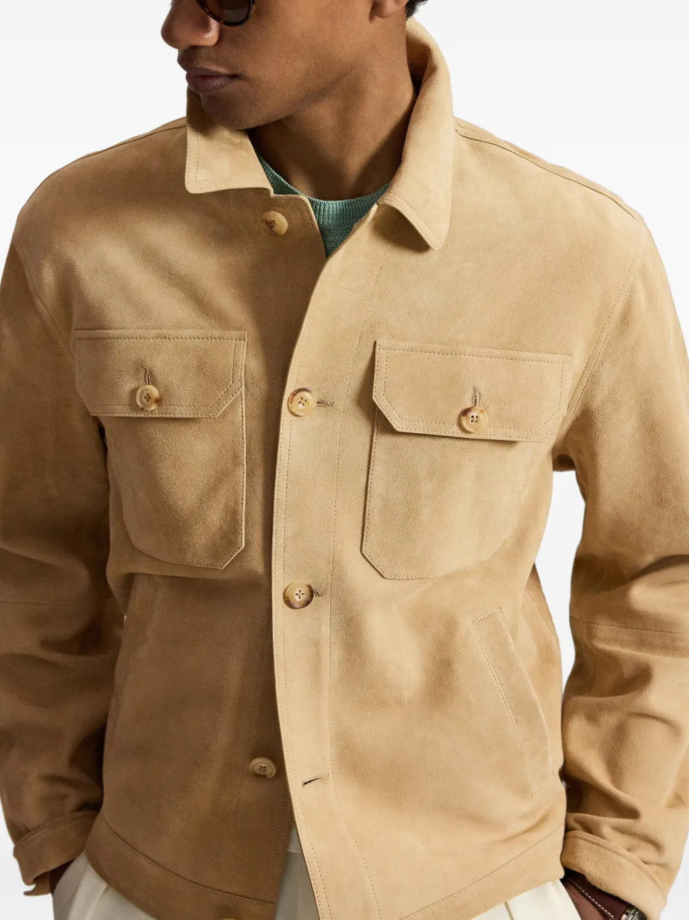 Polo Ralph Lauren Suède shirtjack Beige