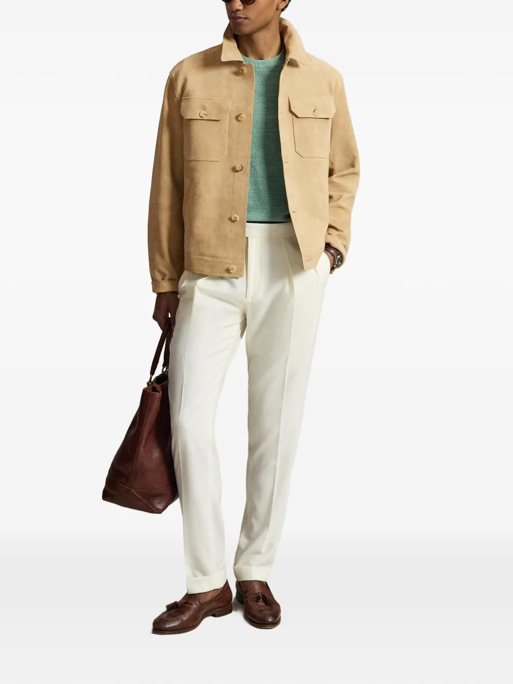 Polo Ralph Lauren Suède shirtjack Beige