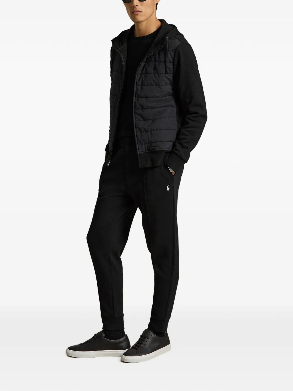 Polo Ralph Lauren Hybrid jack met capuchon en rits Zwart