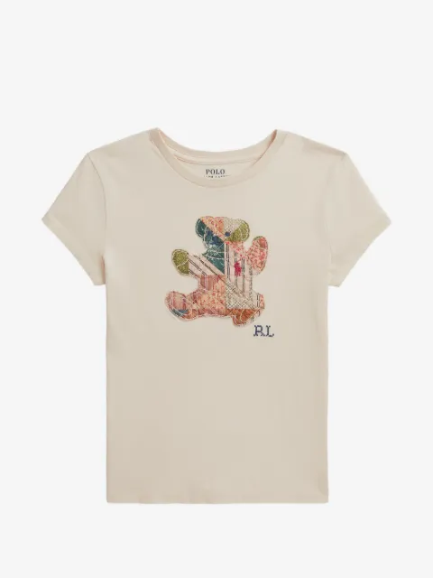 POLO RALPH LAUREN KIDS playera con diseño patchwork