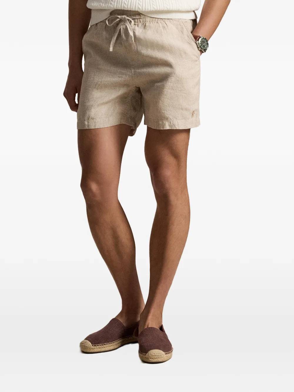Polo Ralph Lauren Shorts met geborduurd logo en trekkoord Beige