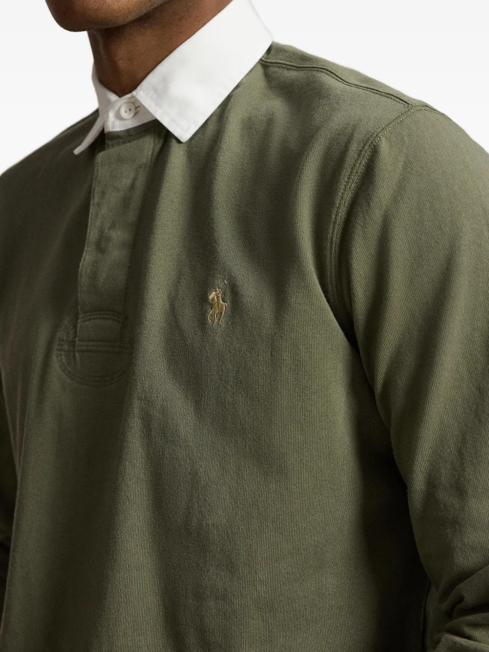 Polo Ralph Lauren Iconic Pony rugby poloshirt met borduurwerk Groen
