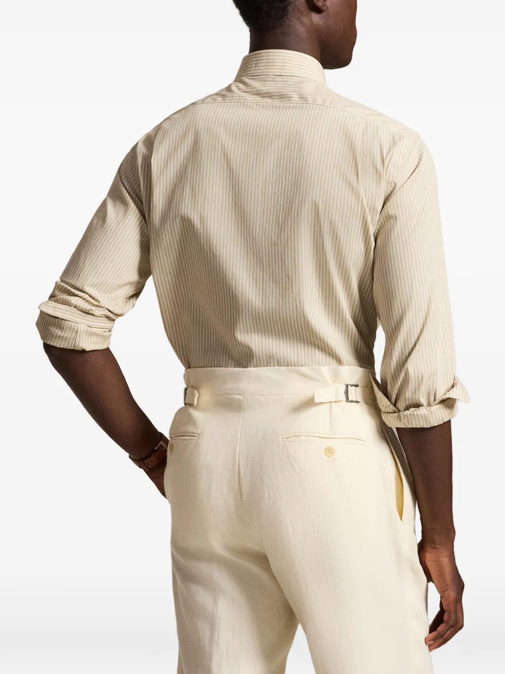 Polo Ralph Lauren Gestreept overhemd met lange mouwen Beige