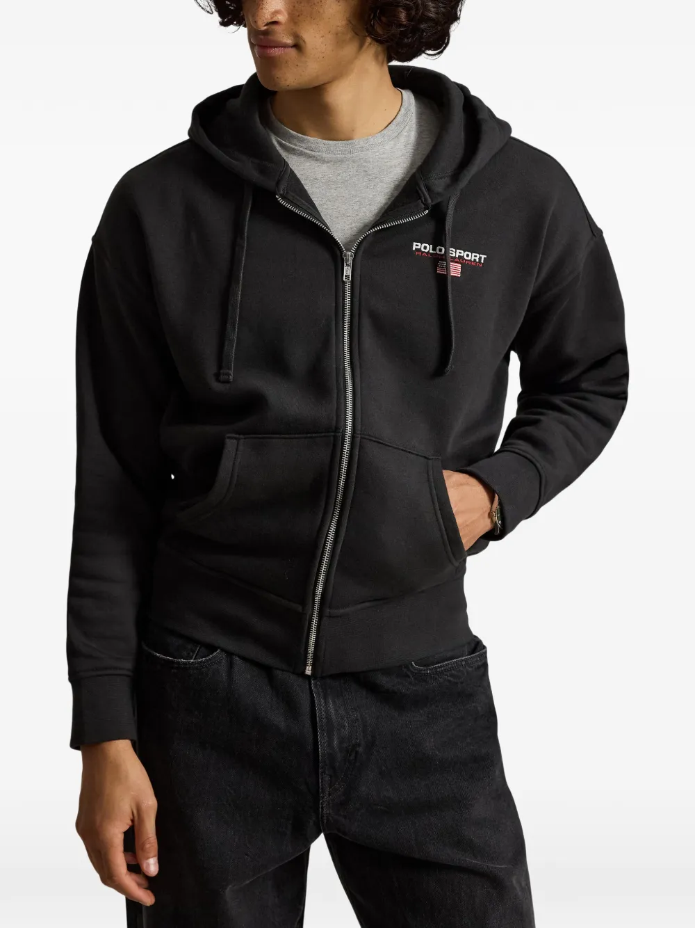 Polo Ralph Lauren Polo Sport hoodie met geborduurd logo Zwart