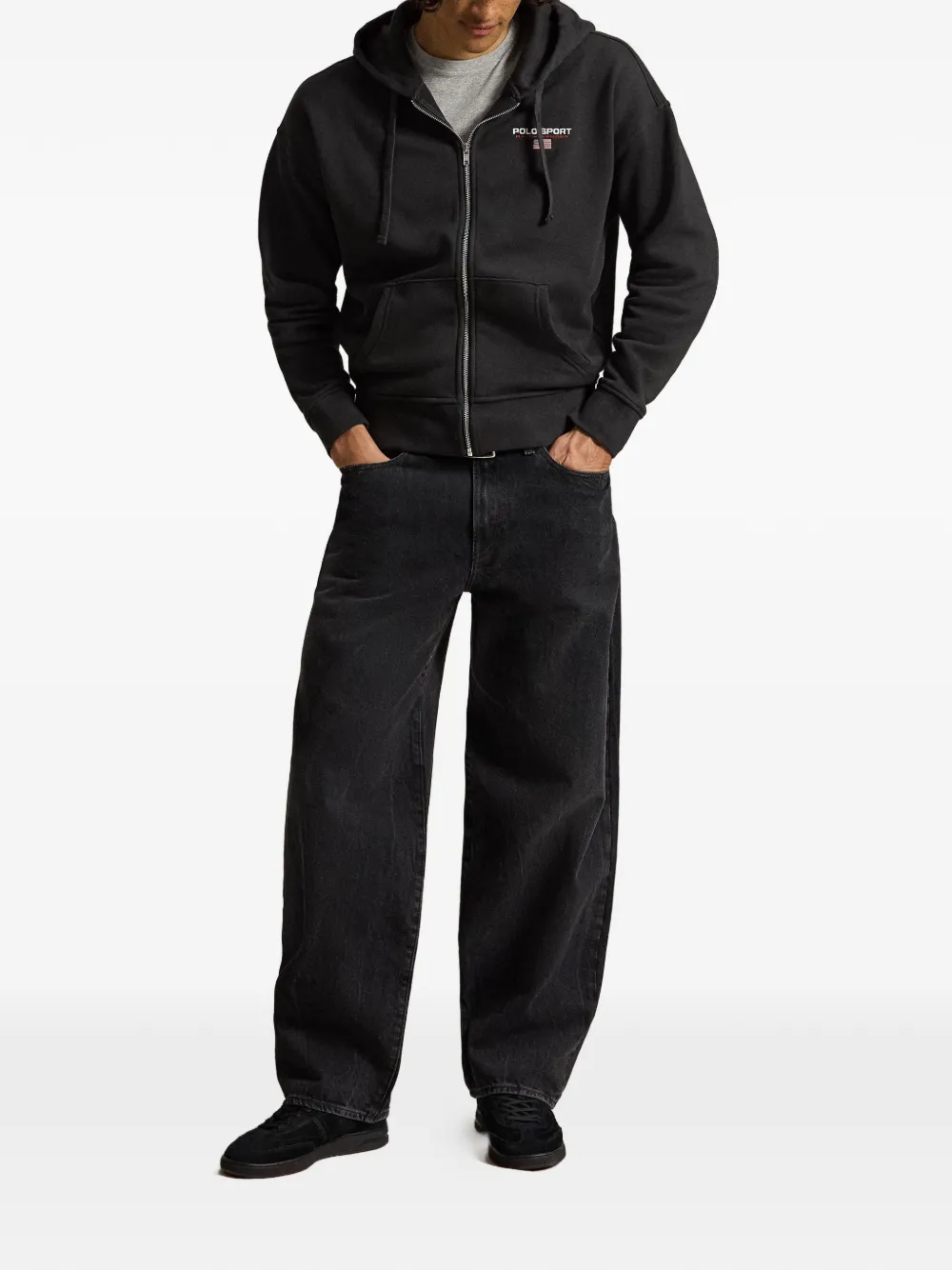 Polo Ralph Lauren Polo Sport hoodie met geborduurd logo Zwart