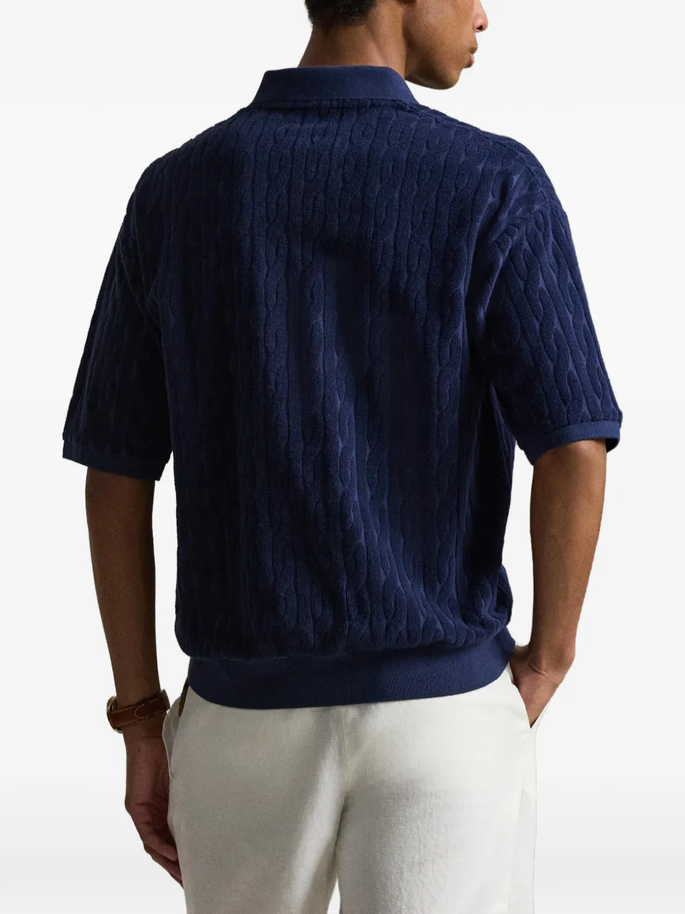 Polo Ralph Lauren French Terry ruimvallend poloshirt Blauw