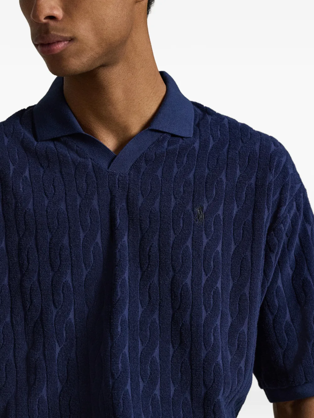 Polo Ralph Lauren French Terry ruimvallend poloshirt Blauw