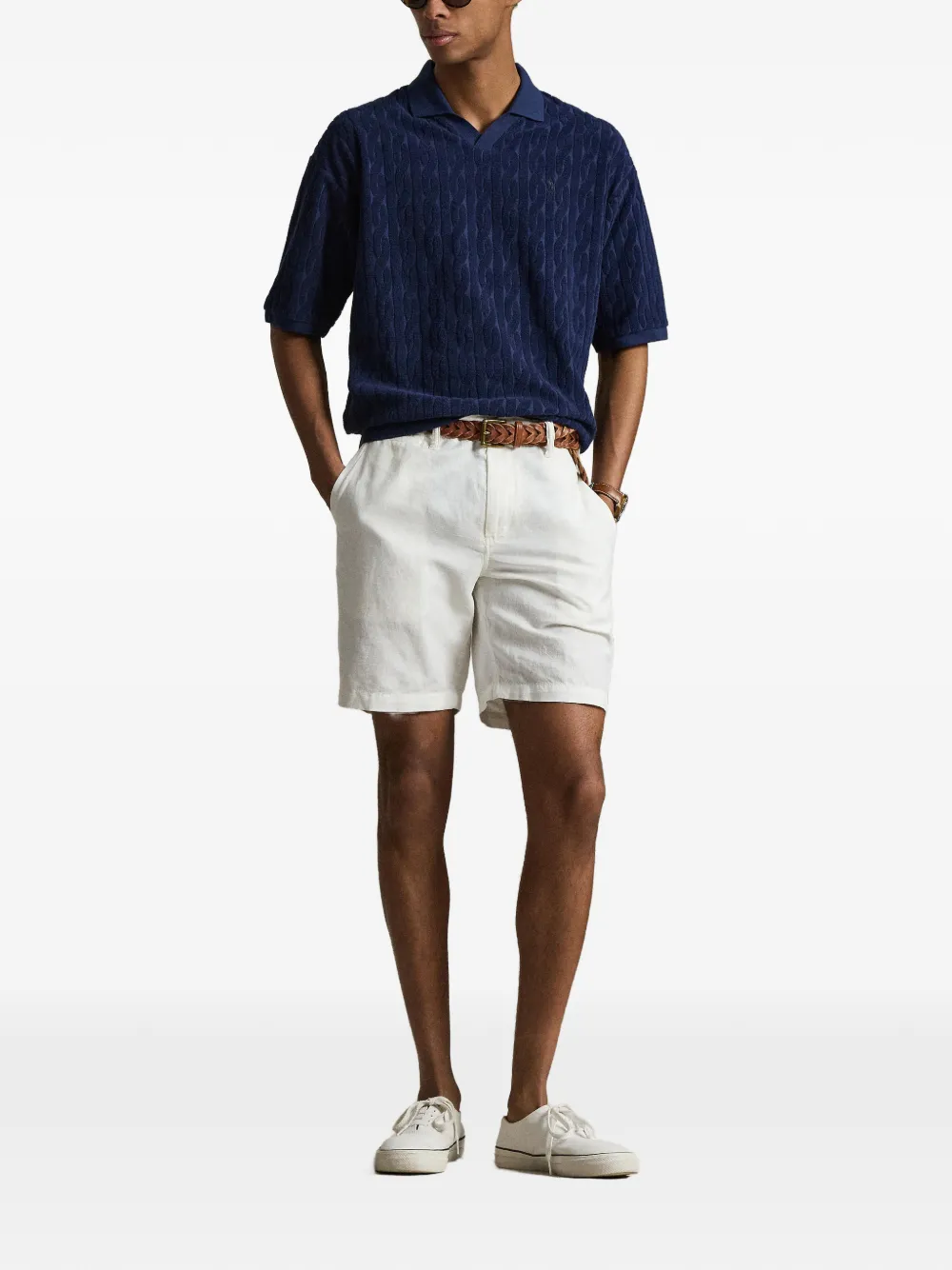 Polo Ralph Lauren French Terry ruimvallend poloshirt Blauw
