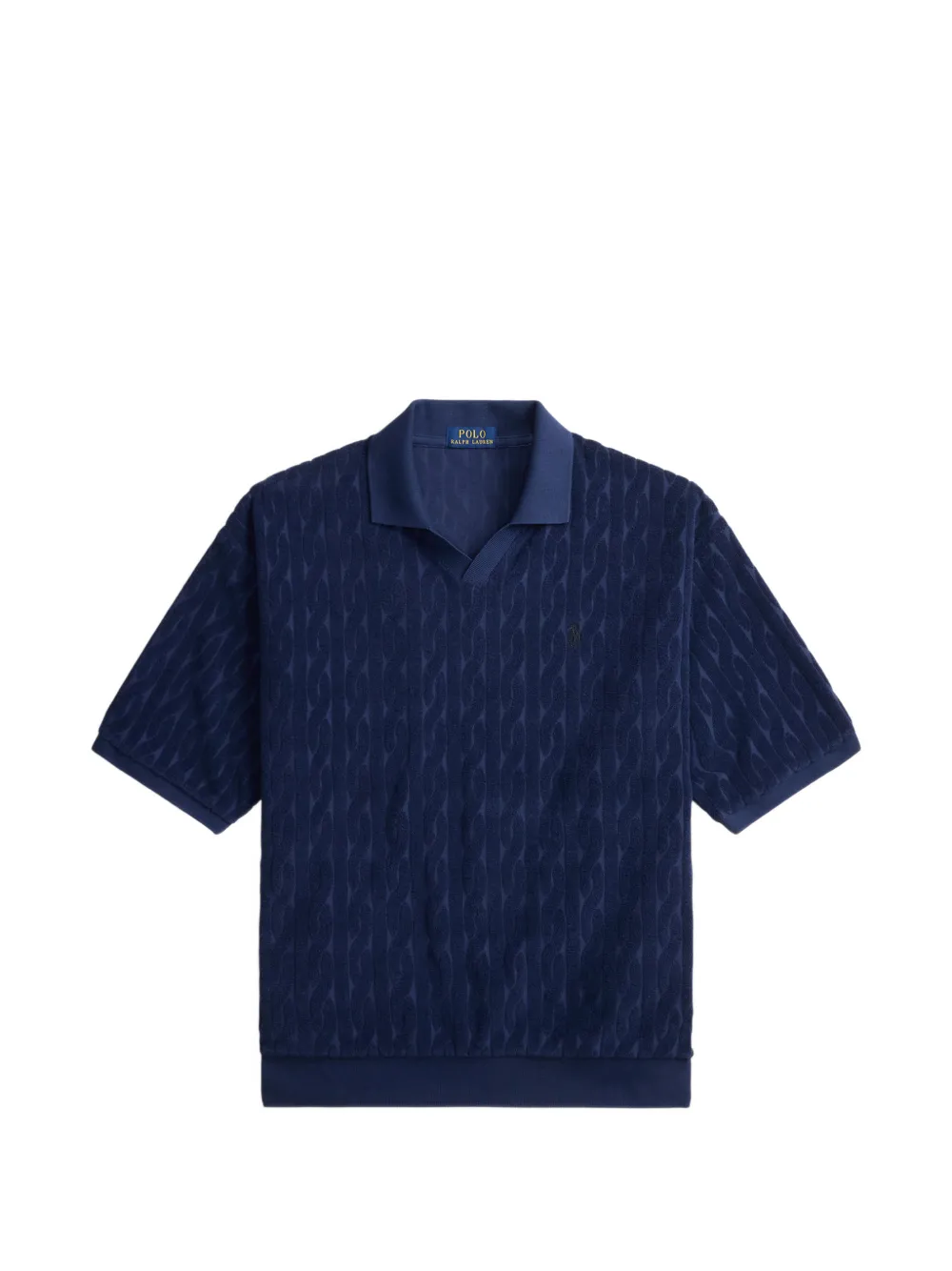 Polo Ralph Lauren T-Shirt mit Zopfmuster - Blau