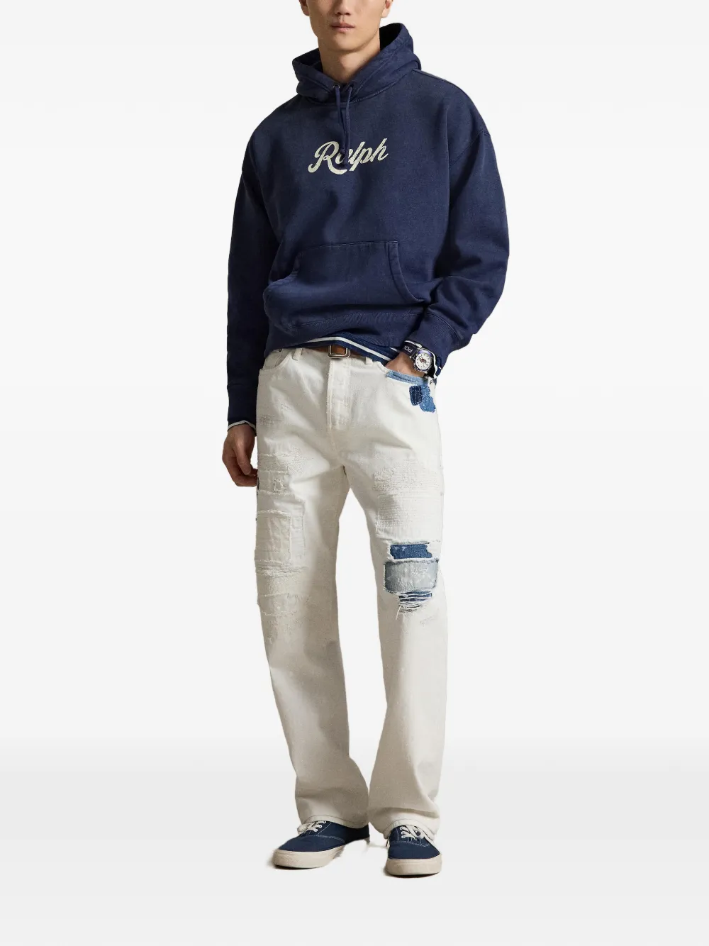 Polo Ralph Lauren Hoodie met logodetail Blauw