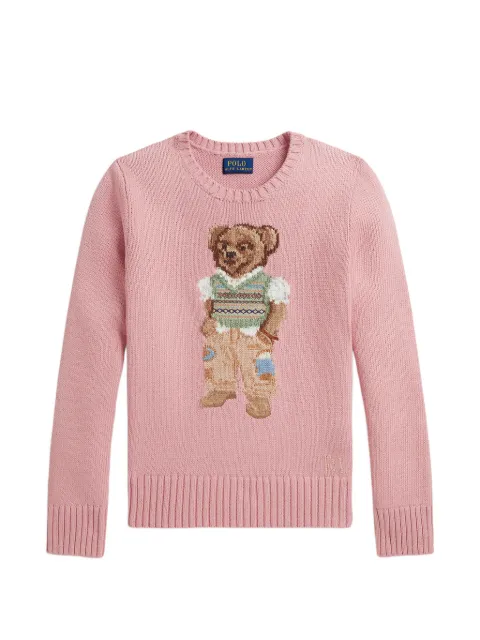 POLO RALPH LAUREN KIDS bear embroidered sweater