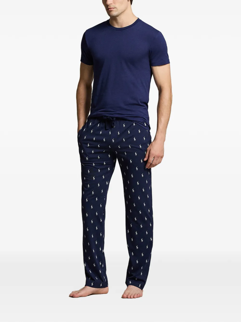 Polo Ralph Lauren Signature Pony jersey pyjamabroek Blauw