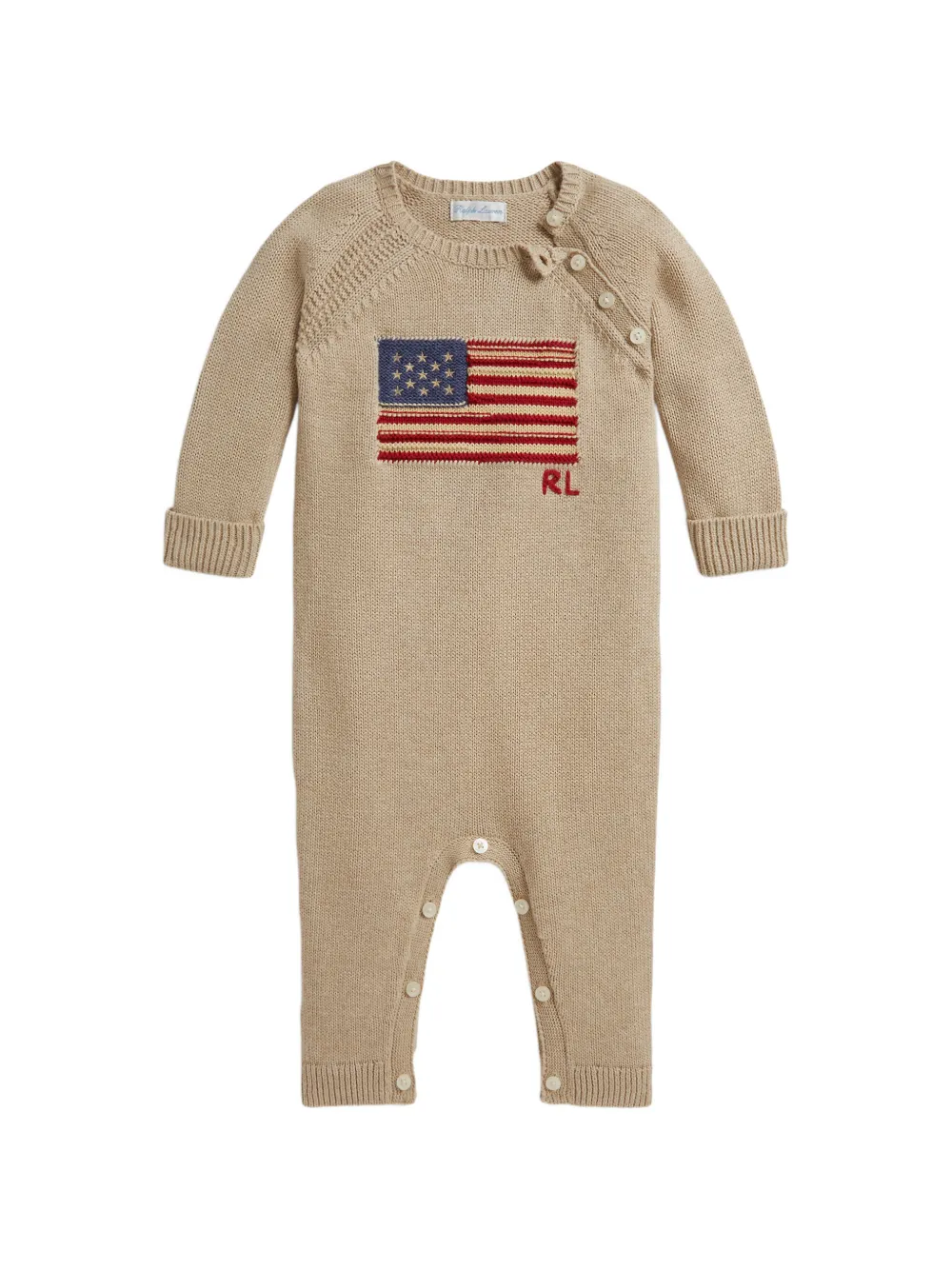 POLO RALPH LAUREN KIDS cotton romper - Neutrals