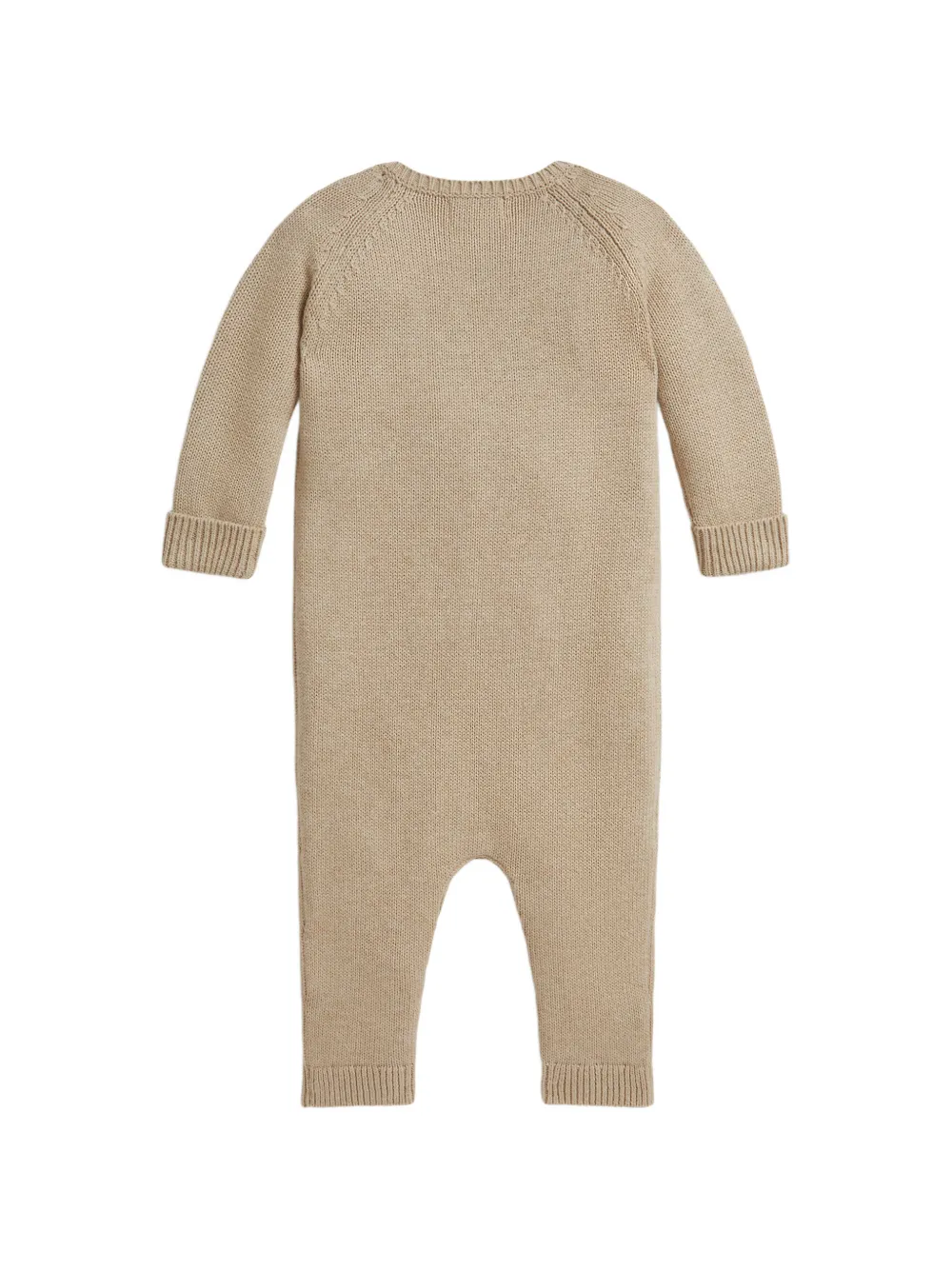 POLO RALPH LAUREN KIDS Katoenen overall met contrasterende afwerking Beige