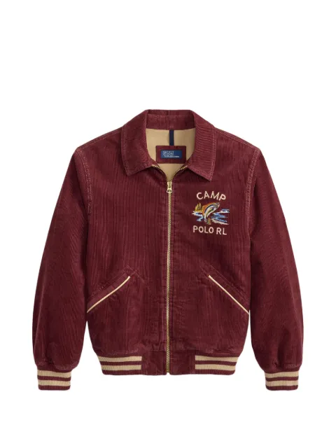 POLO RALPH LAUREN KIDS embroidered corduroy jacket