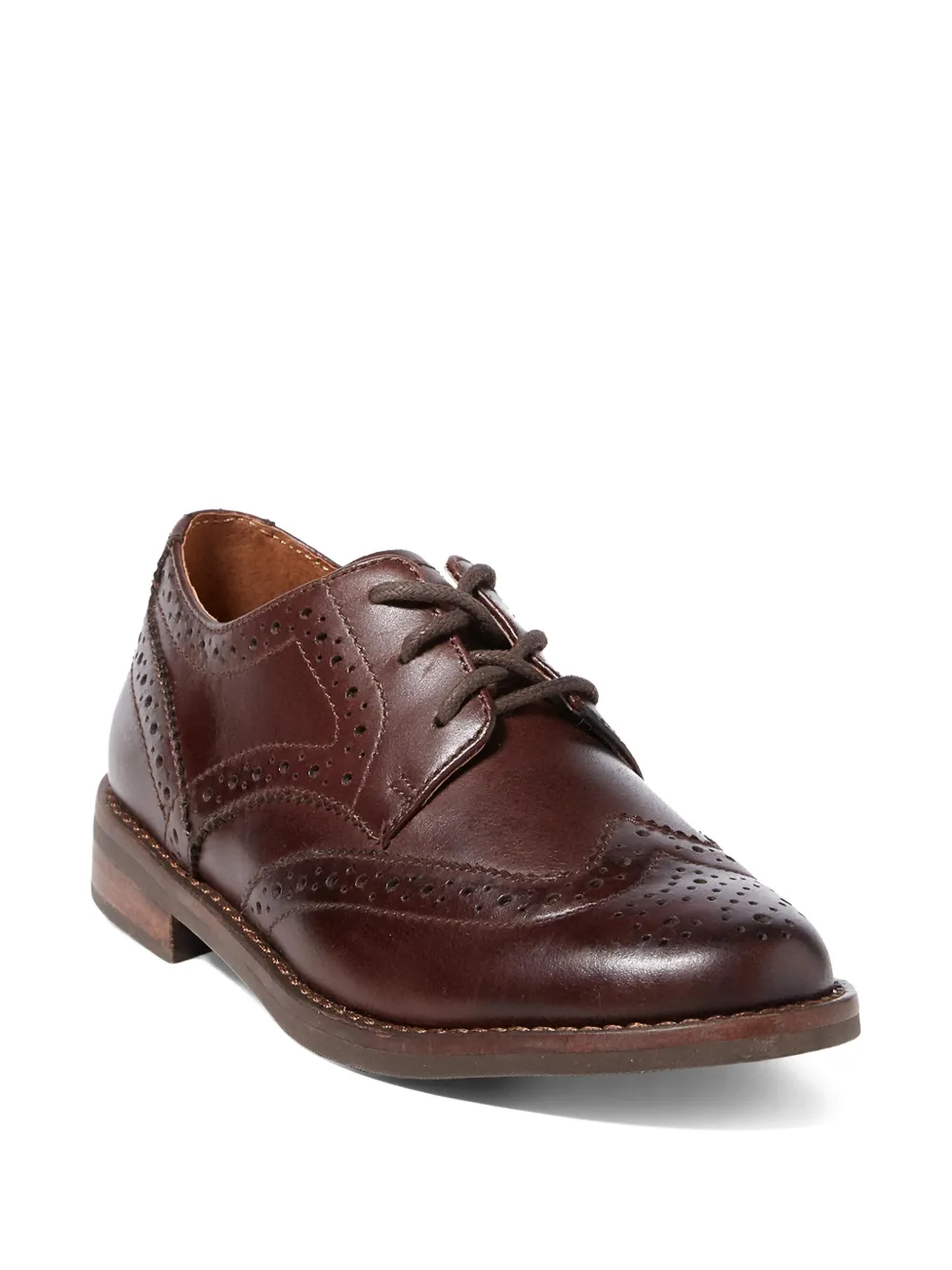 POLO RALPH LAUREN KIDS leather brogues - Marrone