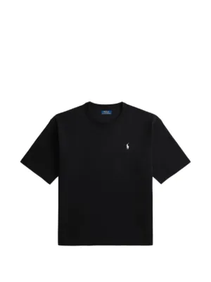 Polo Ralph Lauren エンブロイダリーロゴTシャツ | ブラック | FARFETCH JP