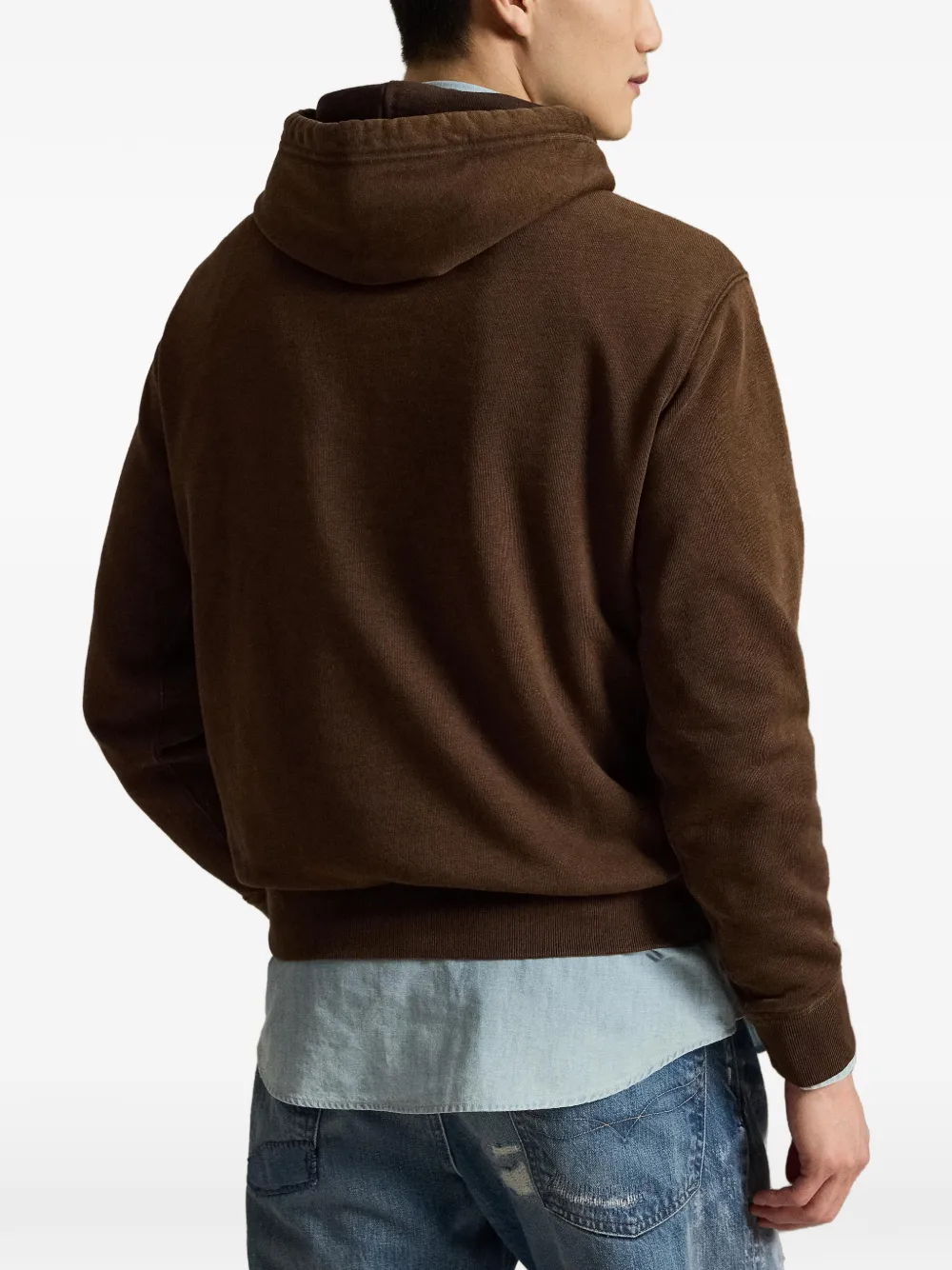 Polo Ralph Lauren Hoodie met logoprint en trekkoord Bruin