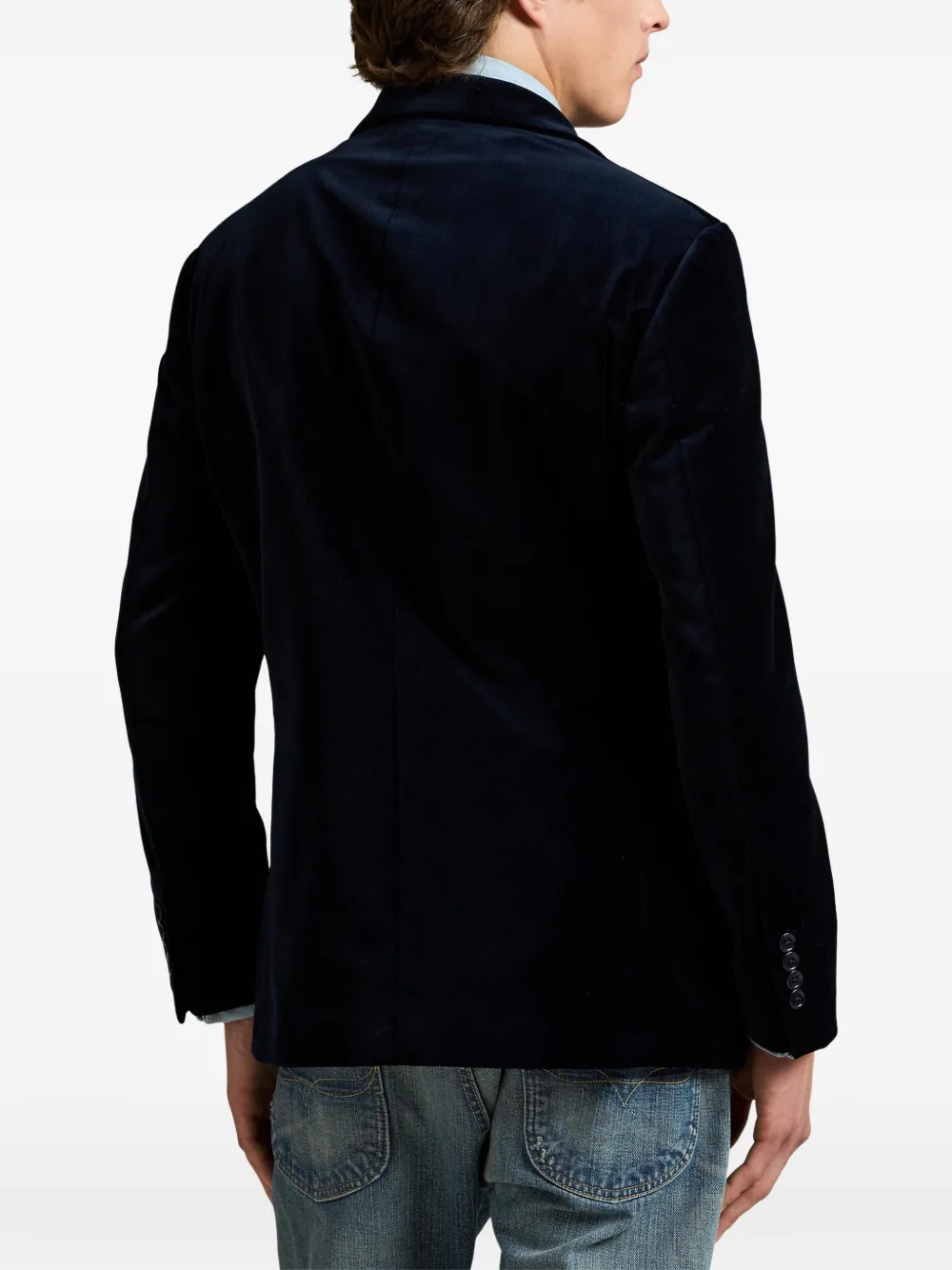 Polo Ralph Lauren Fluwelen blazer met dubbele rij knopen Blauw