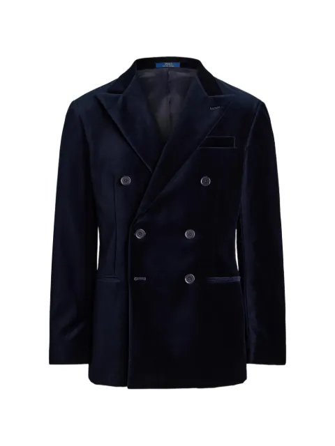 Polo Ralph Lauren blazer en velours à boutonnière croisée
