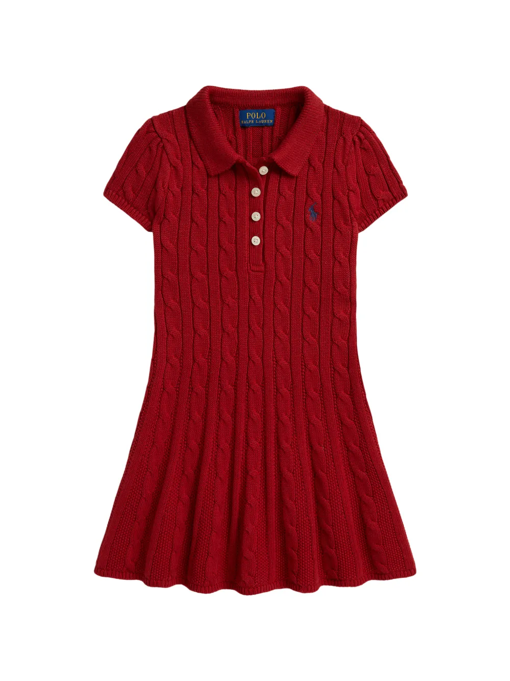 POLO RALPH LAUREN KIDS Abito con dettaglio Pony - Rosso