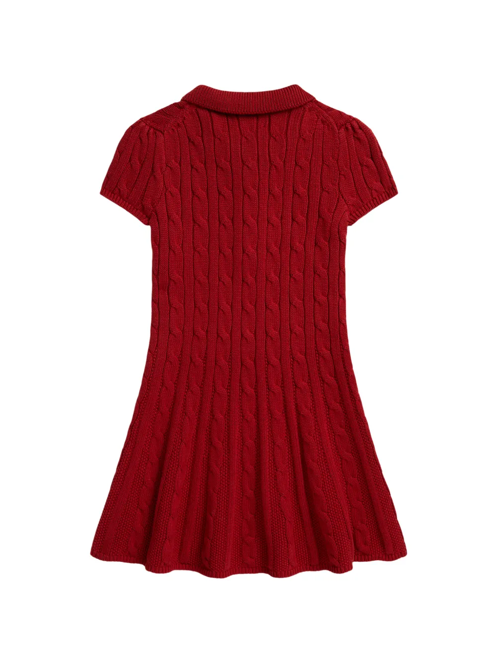 POLO RALPH LAUREN KIDS Gebreide jurk met ponydetail Rood