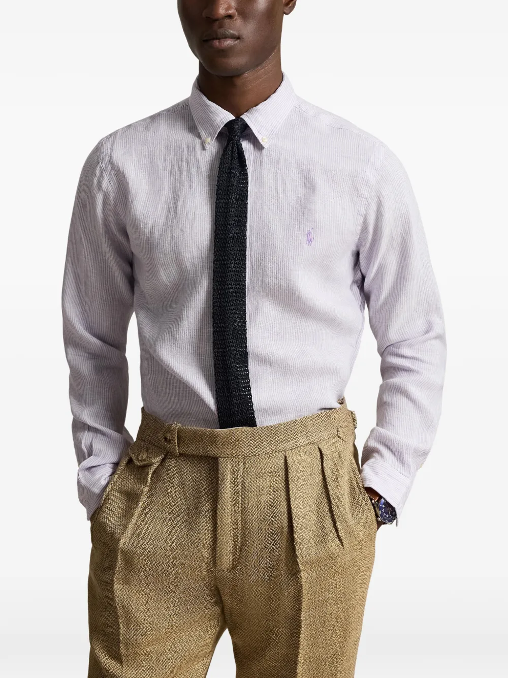 Polo Ralph Lauren Custom Fit gestreept overhemd Paars