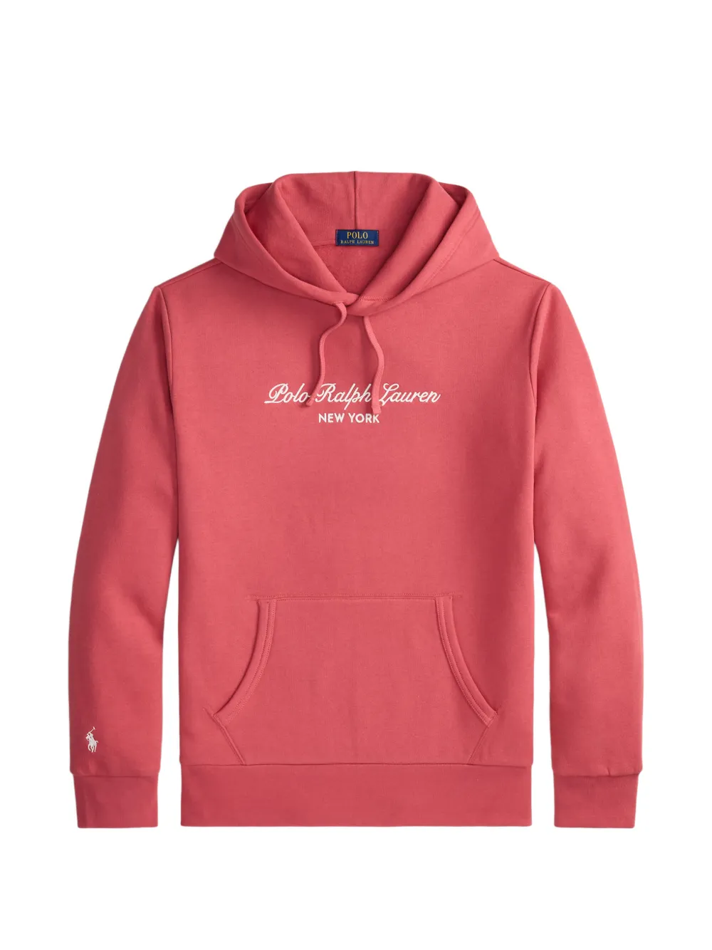 Polo Ralph Lauren Felpa con coulisse, logo e cappuccio - Rosso