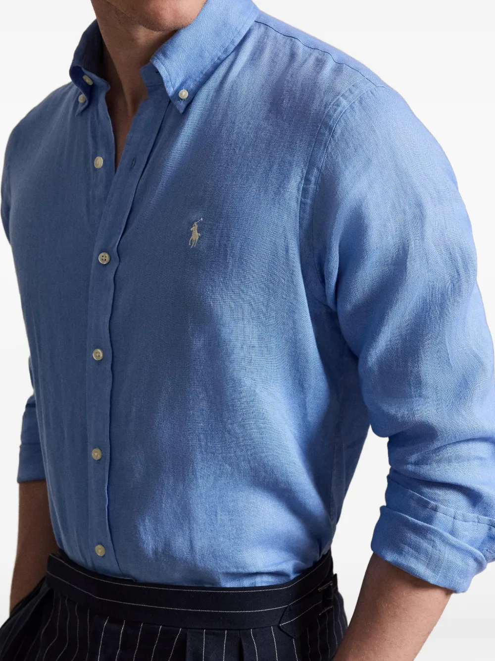 Polo Ralph Lauren Linnen overhemd Blauw