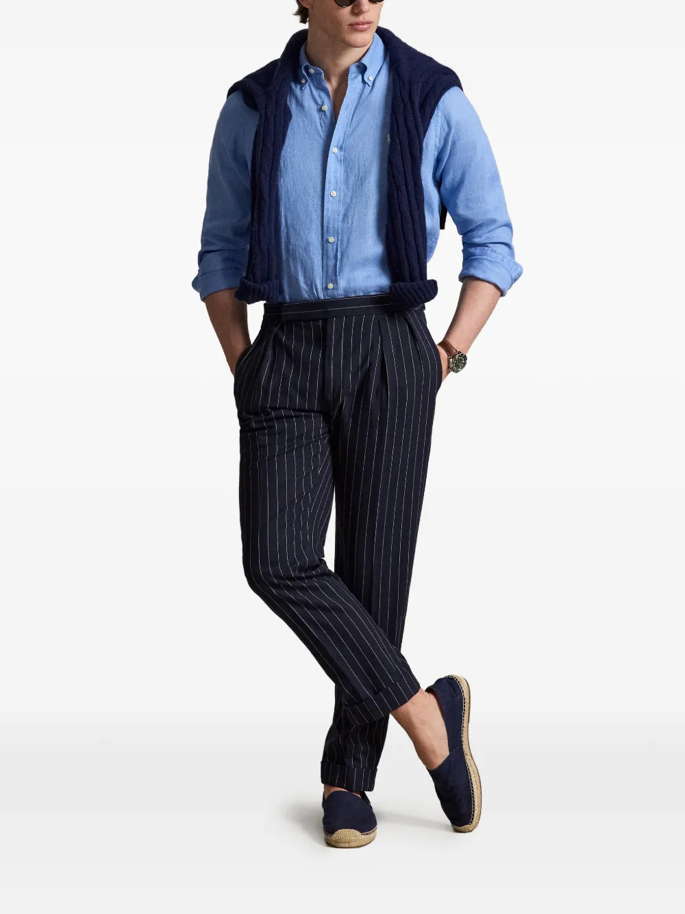 Polo Ralph Lauren リネン シャツ | ブルー | FARFETCH JP
