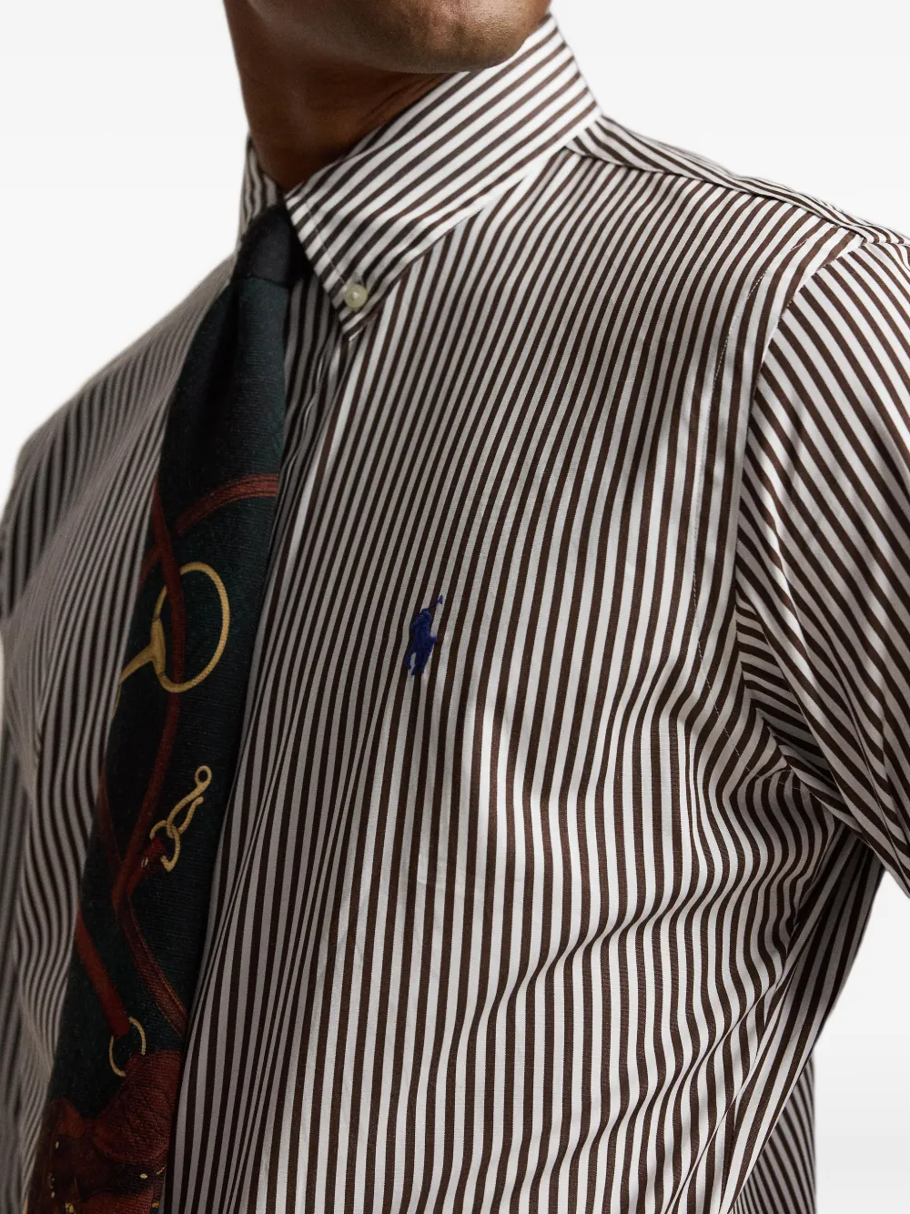 Polo Ralph Lauren Gestreept popeline overhemd Bruin