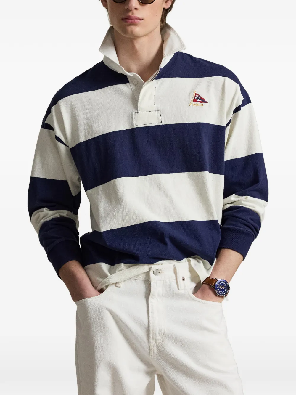Polo Ralph Lauren ストライプ ラガーシャツ | ブルー | FARFETCH JP