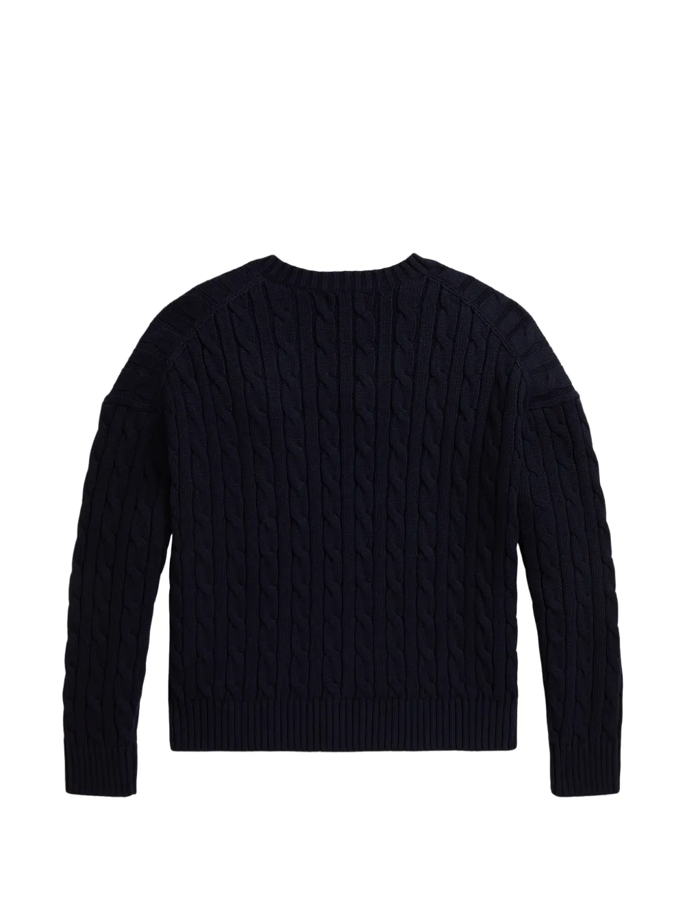 POLO RALPH LAUREN KIDS Kabelgebreide trui met V-hals Blauw