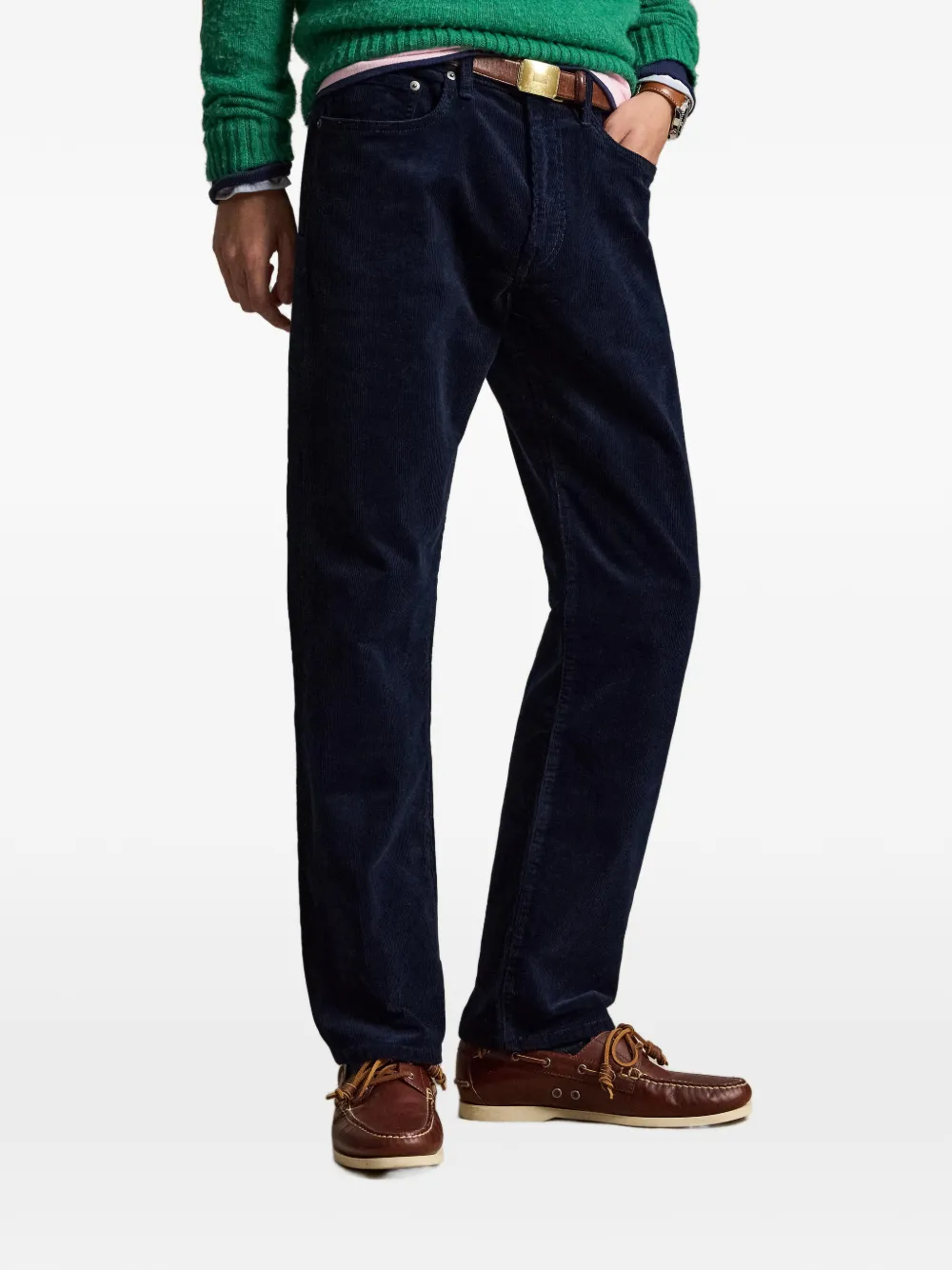 Polo Ralph Lauren Hampton straight ribfluwelen broek Blauw