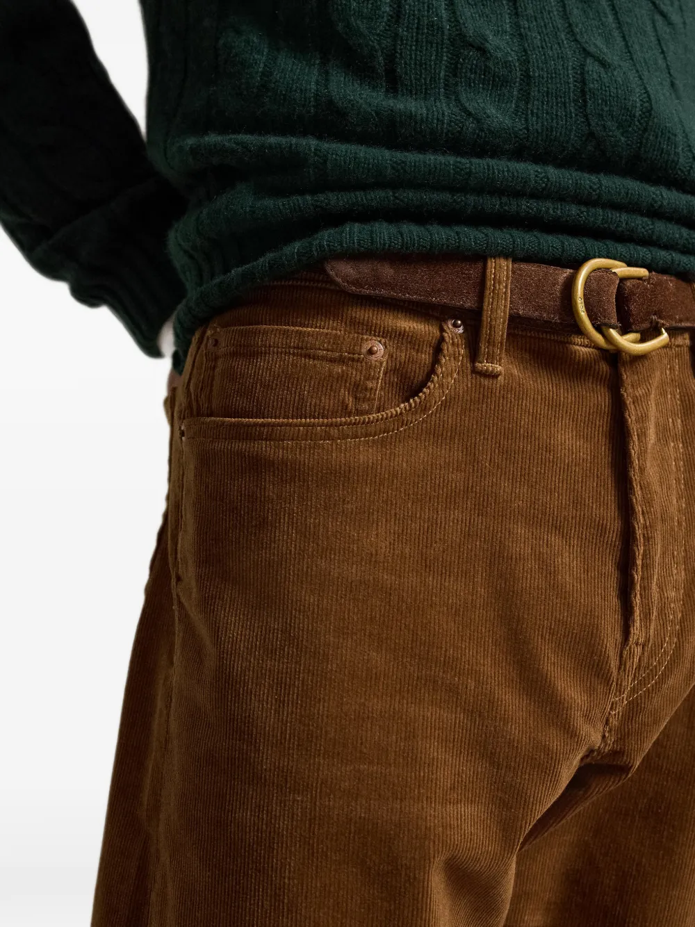 Polo Ralph Lauren Hampton straight ribfluwelen broek Bruin