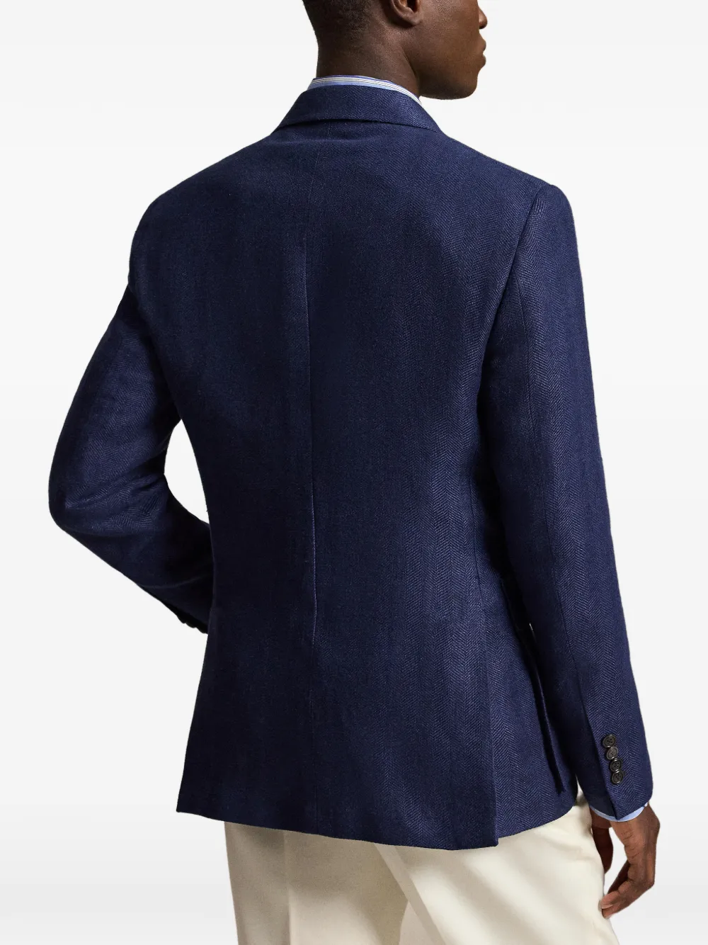Polo Ralph Lauren RL67 jack met visgraatpatroon Blauw