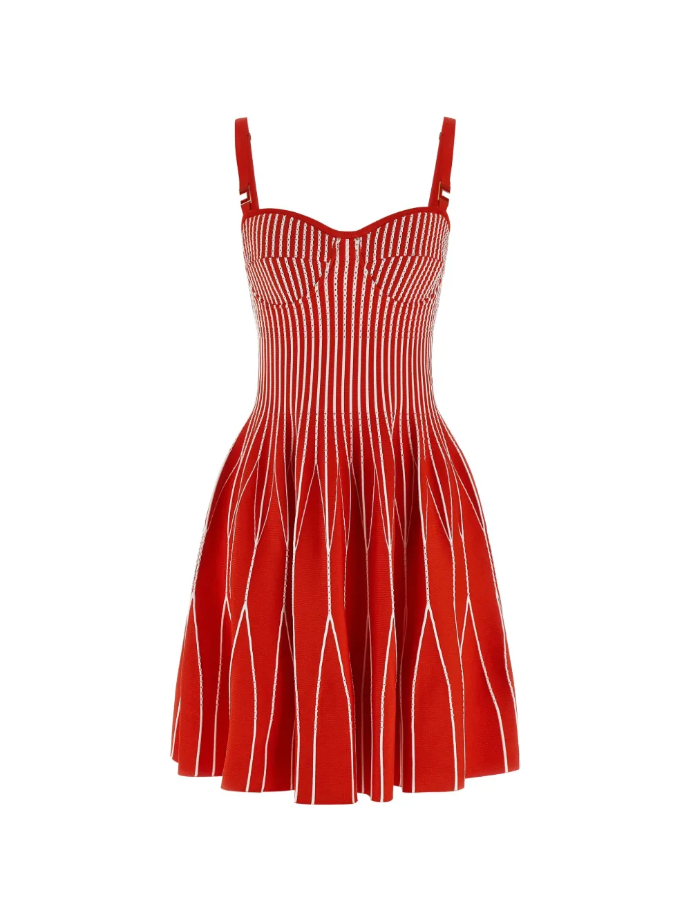 Elisabetta Franchi two-tone knitted mini dress - Rosso