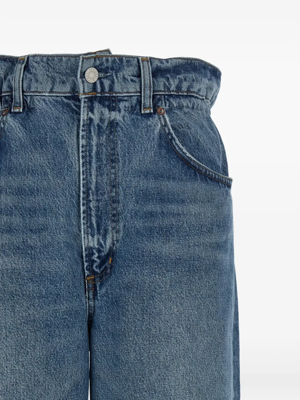 AGOLDE Lyonne jeans met franje afwerking Blauw