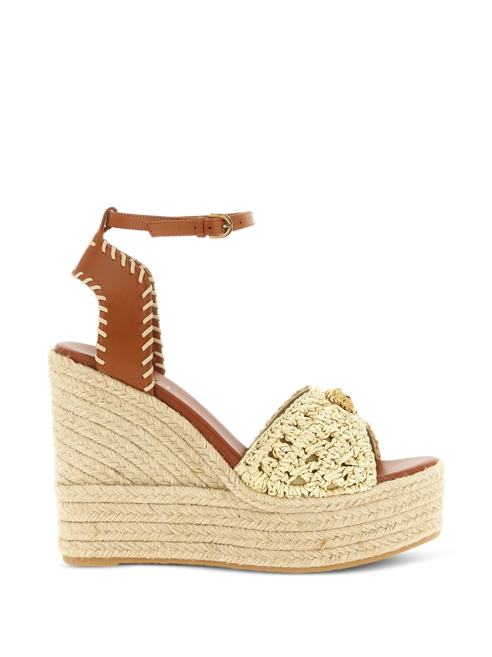 Versace La Medusa geweven espadrilles Bruin