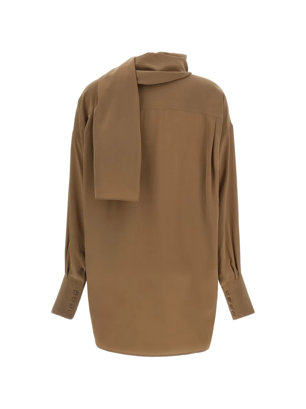Georgia Detachable-Scarf Shirt