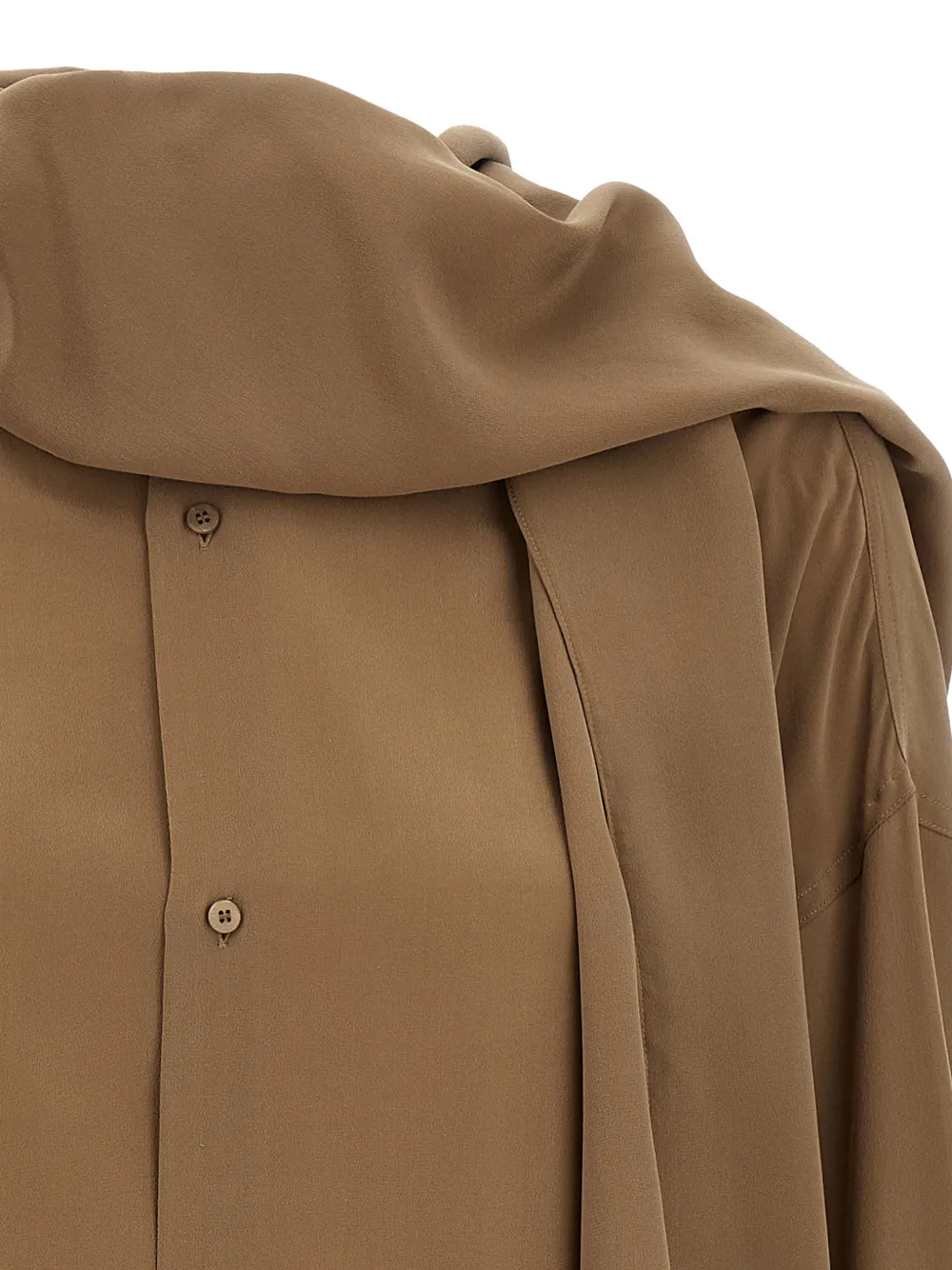Georgia Detachable-Scarf Shirt