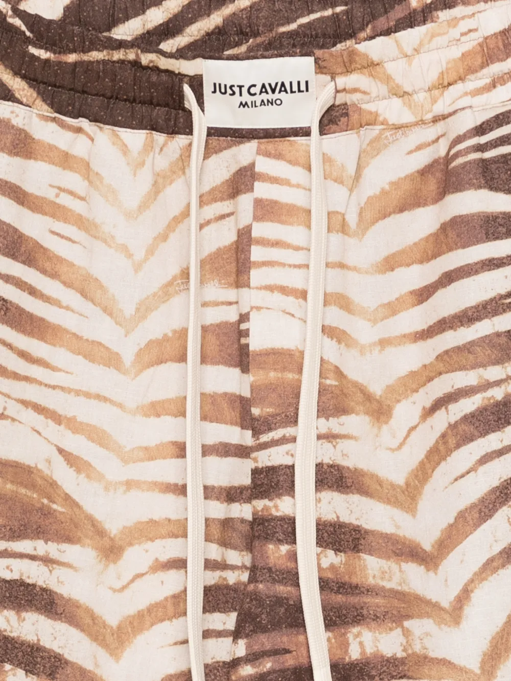  Just Cavalli Drawstring Printed Shorts - Brown 