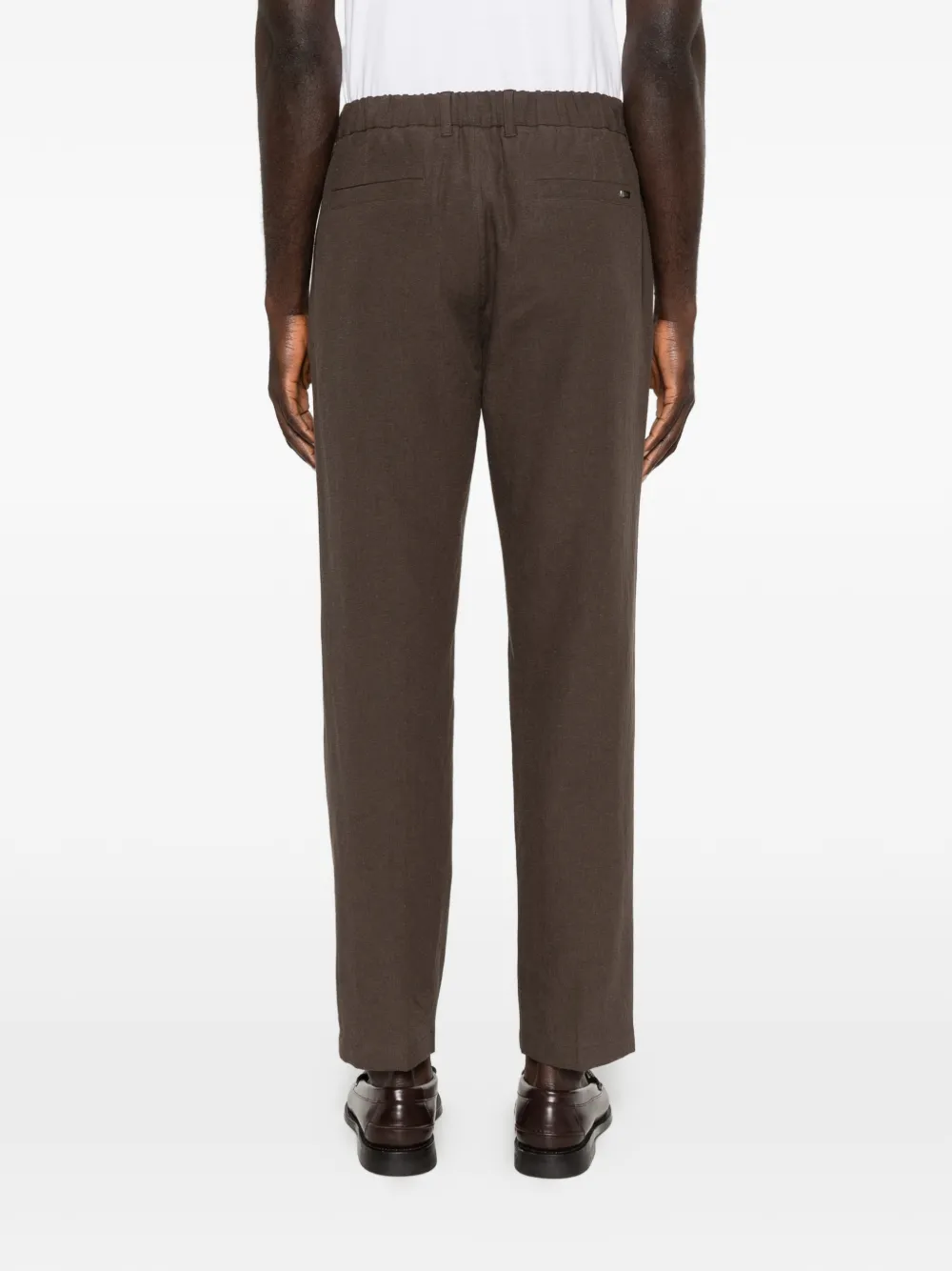 Herno Pantalon met elastische tailleband Bruin