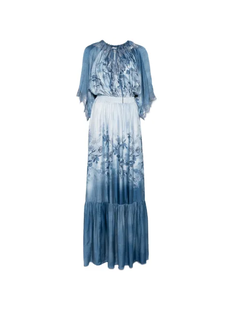 ERMANNO FIRENZE  floral lace-trim maxi dress