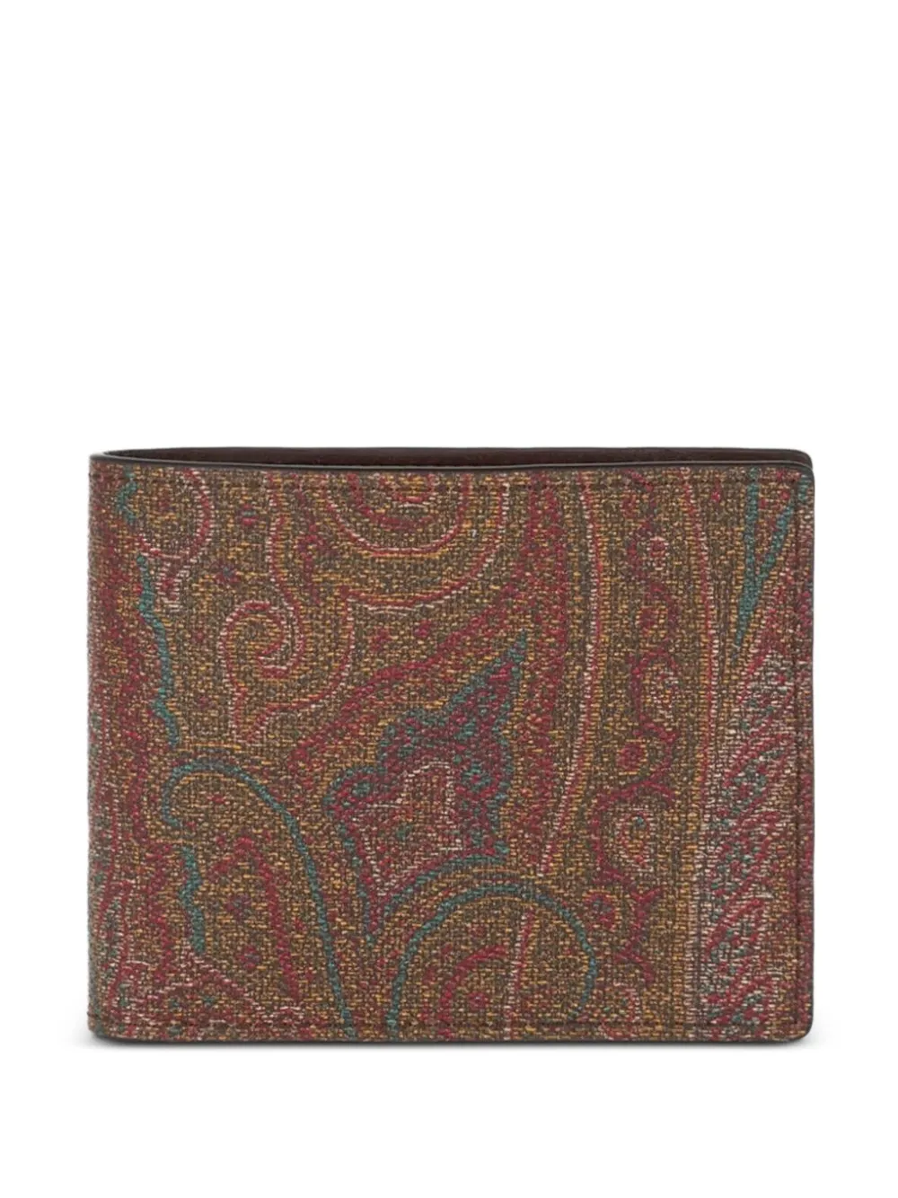 ETRO paisley jacquard bifold wallet - Marrone