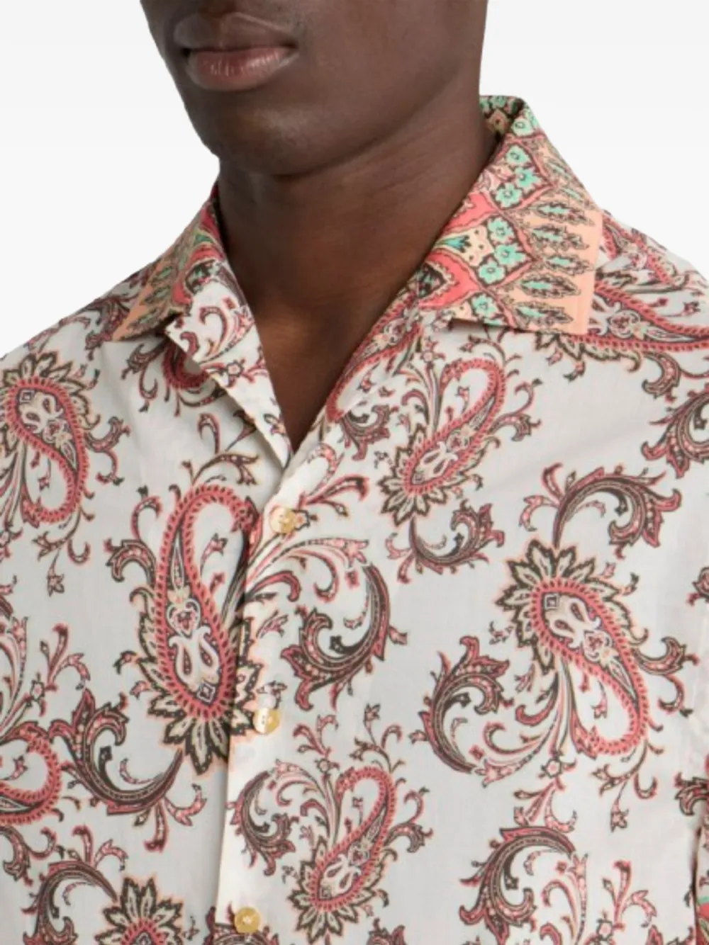 ETRO Overhemd met paisley-bloemen Beige