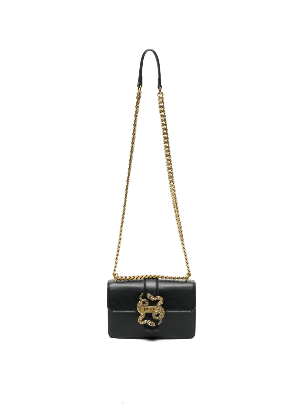 Just Cavalli snake-detail shoulder bag - Nero