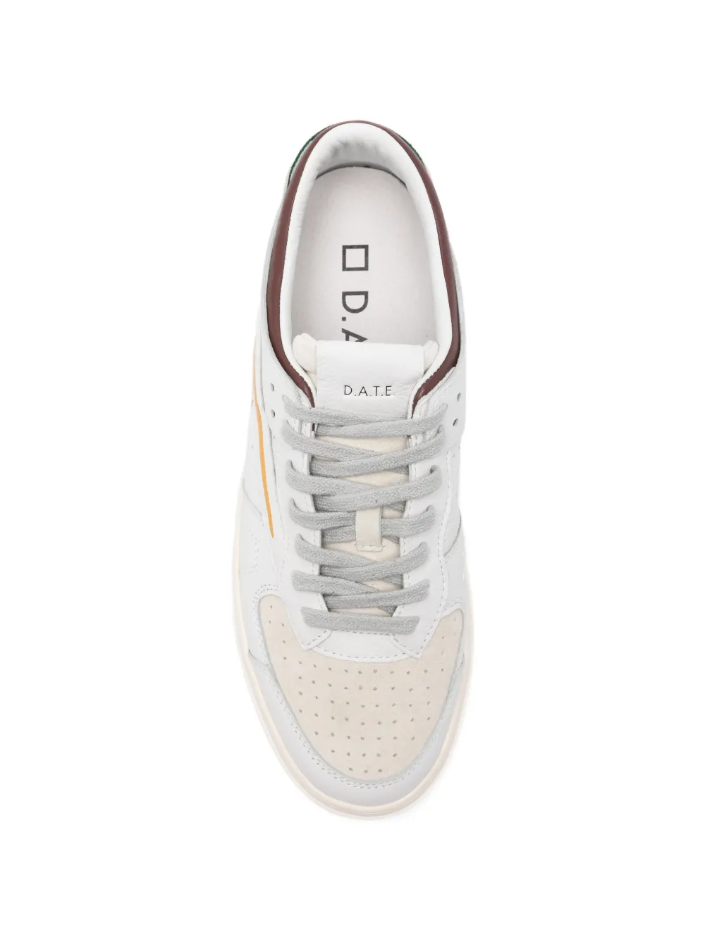 D.A.T.E. Geperforeerde leren sneakers Wit